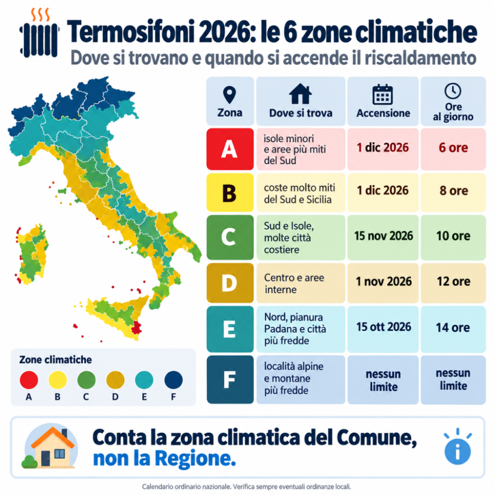 意大利2026—2027年冬季供暖时间表出炉：米兰、都灵10月15日起，罗马11月，南部部分城市等到12月